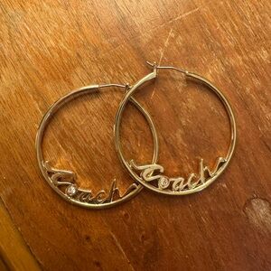 Coach Gold Hoop Earrings